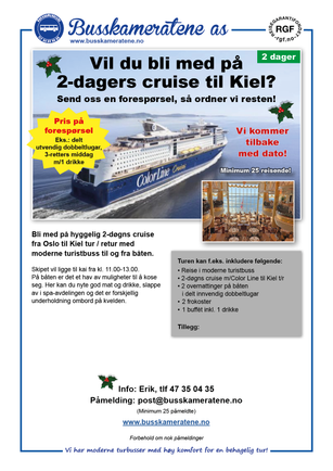 Kiel-cruise 2-dager
